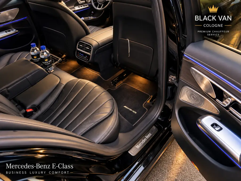 Premium-Chauffeurfahrzeug der Flotte von Black Van Cologne