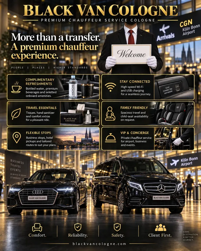 Black Van Cologne – Premium Chauffeur Service Cologne, English homepage visual