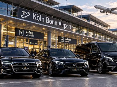 Black Van Cologne premium airport chauffeur fleet for airport transfers from Cologne
